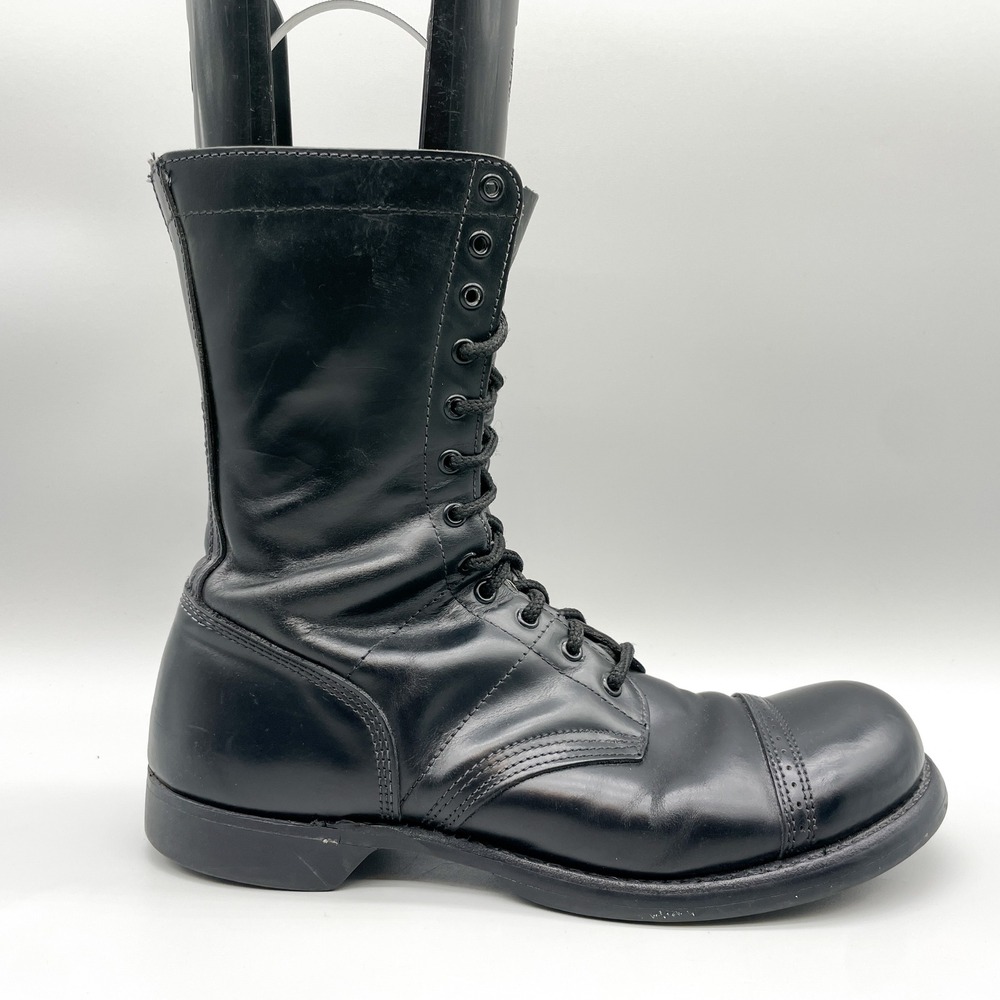 Corcoran Mens 11.5C Jump Boots 10" Combat Black Leather Military Grunge VTG USA